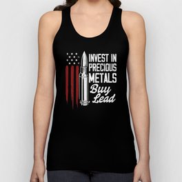 Invest In Precious Metals Gun Rights Bullet 2nd Unisex Tank Top