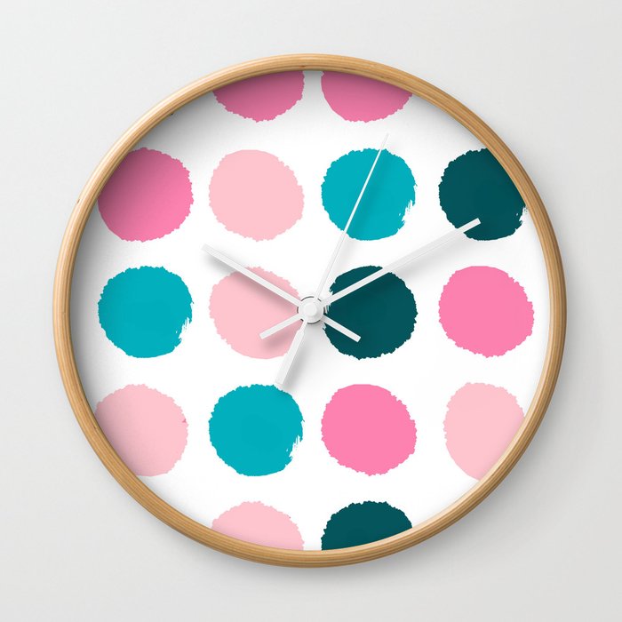Hugo Abstract Modern Color Palette Gender Neutral Baby Nursery Hugo Abstract Modern Color Palette Gender Neutral Baby Nursery Dorm College Art Wall Clock
