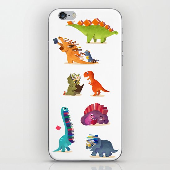 BOOK DINOSAURS iPhone Skin