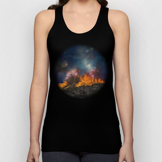 Sacred Mountains 2 (galaxy sky) Unisex Tank Top