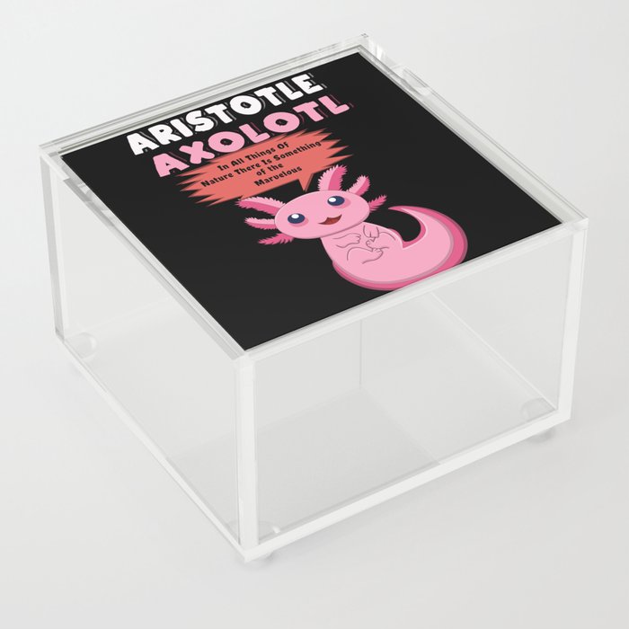 All Things Amphibian Cartoon Cute Kawaii Axolotl Acrylic Box