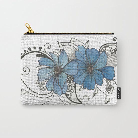 Blue flowers Carry-All Pouch
