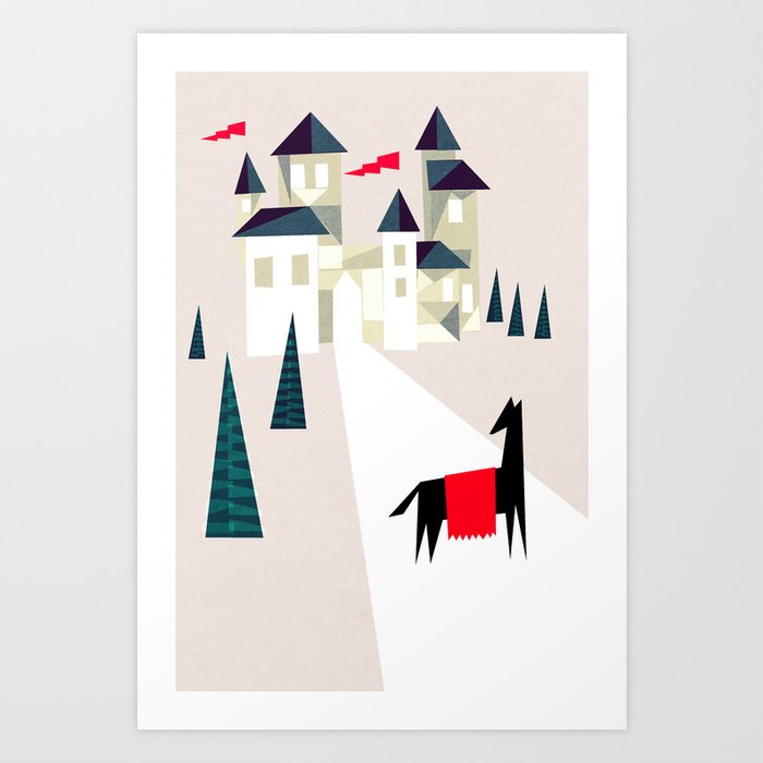 Discover the motif THE HORSE AND HIS CASTLE by Yetiland as a print at TOPPOSTER