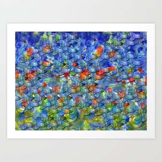School of fishes. Art Print