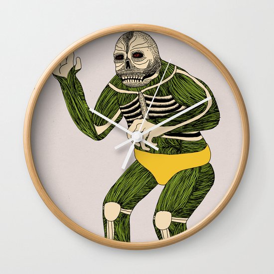 The Original Glowing Skull Wall Clock