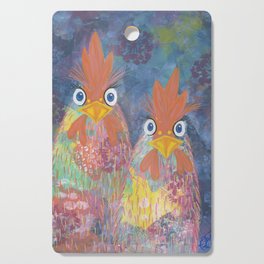 Curious Chickens Cutting Board