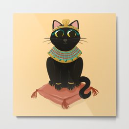 Queen Cleocatra Metal Print | Royalfeline, Blackcats, Feline, Pattern, Egyptiancat, Egyptianqueen, Painting, Cats, Digital, Pharoah 