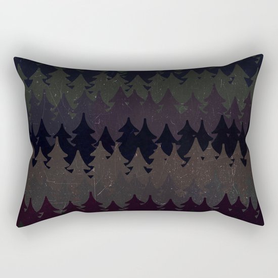 The secret forest at night - Abstract dark tree pattern Rectangular Pillow