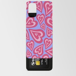 Retro Swirl Love - Purple pink Android Card Case