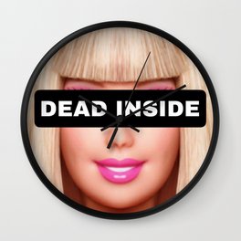 JJDM Barbie DEAD INDSIDE Wall Clock