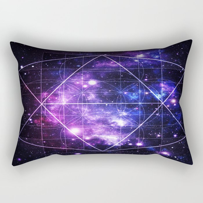 galaxy sacred geometry Rectangular Pillow