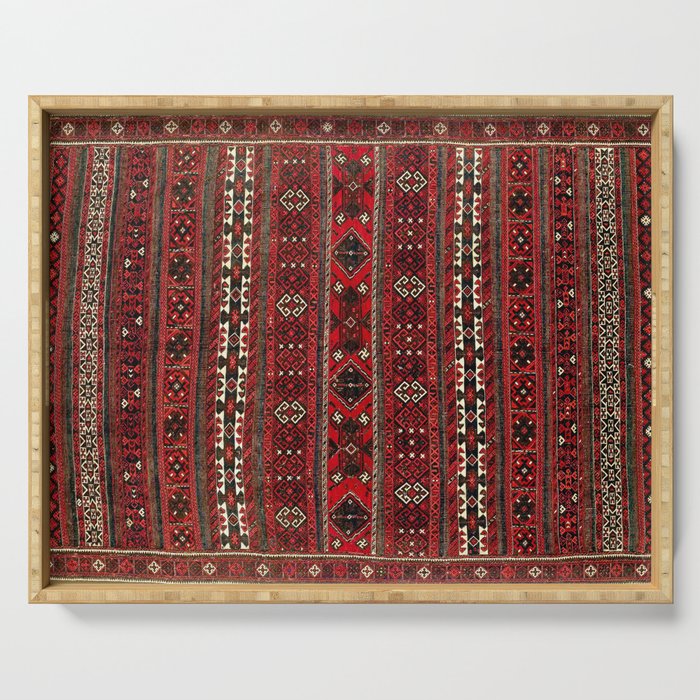 Baluch Flatweave  Antique Afghanistan  Rug Print Serving Tray