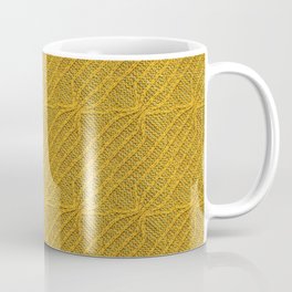 Yellow Lines Knit Coffee Mug