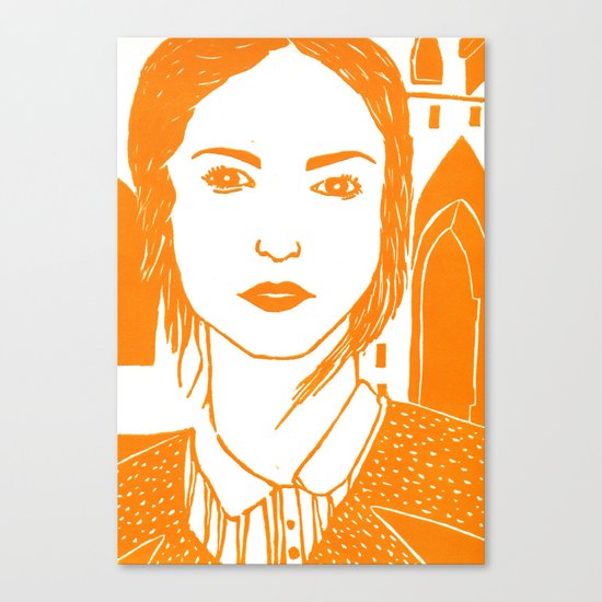 WUTHERING HEIGHTS - LINO (ORANGE VERSION) Canvas Print