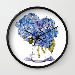 Hydrangea painting Wall Clock