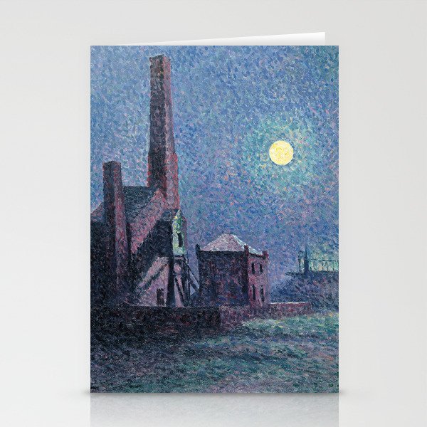 Factory in the Moonlight by Maximilien Luce, 1898 Stationery Cards