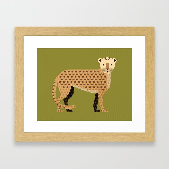 Whimsy Leopard Framed Art Print