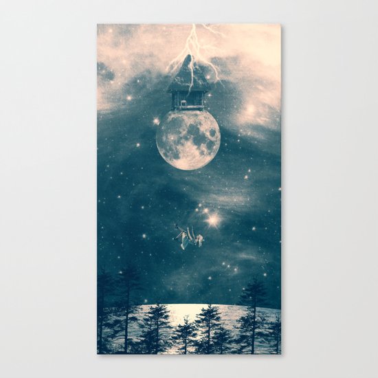 One Day I Fell from My Moon Cottage... Canvas Print