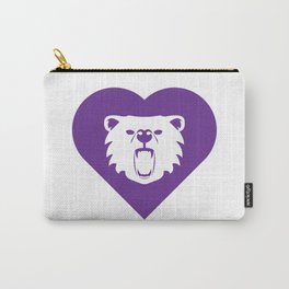 Bear Mascot Cares Purple Carry-All Pouch