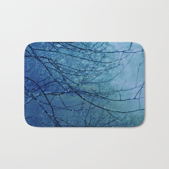 Rainy Day Blues Bath Mat