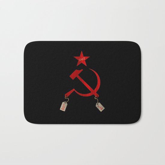 Communism vs. Capitalism Bath Mat