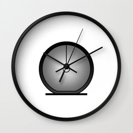 TIME CONTAINMENT Wall Clock | Timeminimalist, Containerslowfast, Neatcleanclear, Brightcontained, Objectlightdark, Roundtimewhite, Blackcapsule, Minimalismmini, Minimaldigitalart, Timegrayscale 