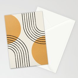 Sun Arch Double - Gold Stationery Card