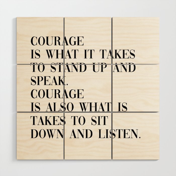 courage Wood Wall Art