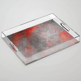 Abstract grey and red Acrylic Tray