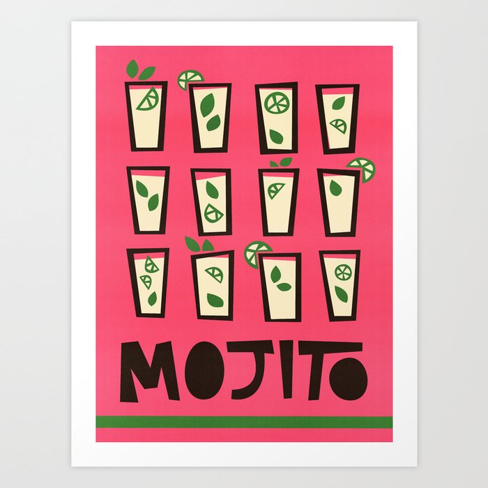Mojito Cocktail Art Print