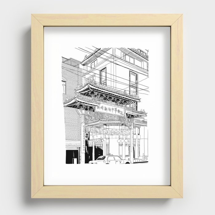 Nagasaki - China Town Recessed Framed Print