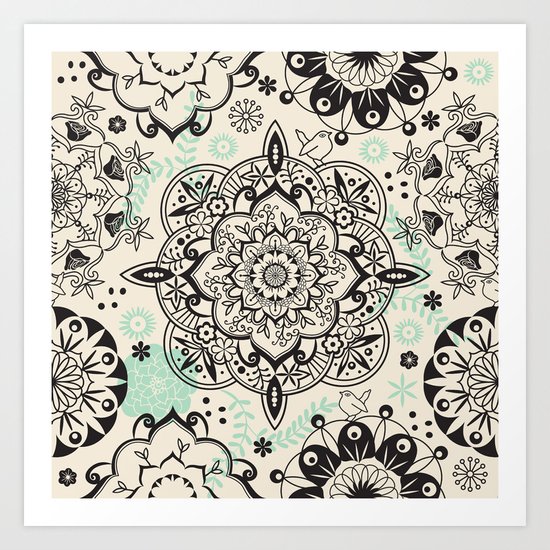 Mandala pattern Art Print