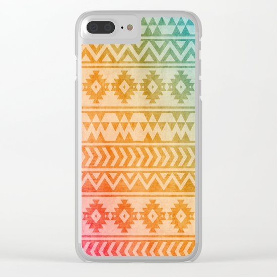 Aztec Pattern 02 Clear iPhone Case