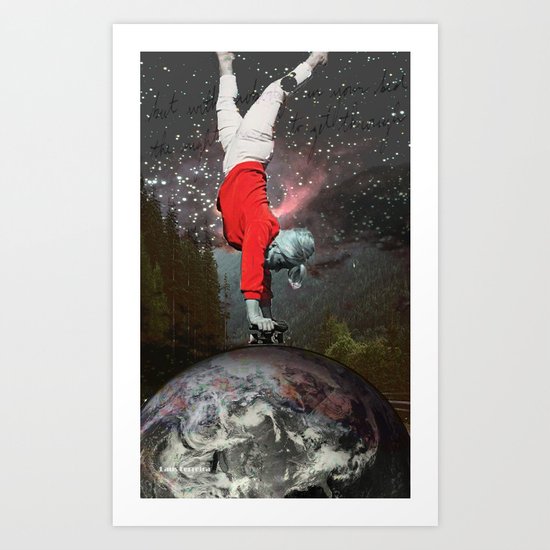 Skating Across The Universe Art Print