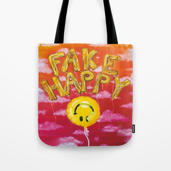 Fake Happy Tote Bag