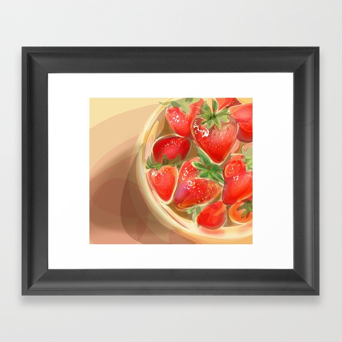 fraises. Framed Art Print