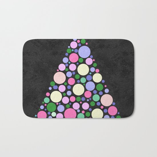 Christmas Tree Marble Bath Mat