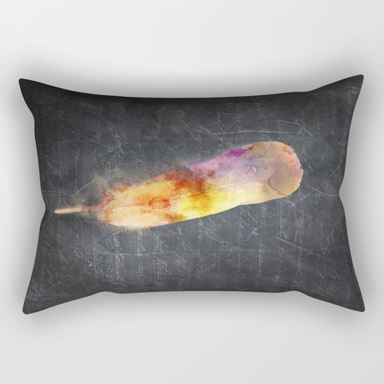 one water colour feather Rectangular Pillow