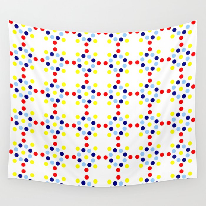 Multicolor Polka Dot 7 Polka Dot Pattern Dot Polka Circle Disc Point Abstract Minimalism Wall Tapestry By Oldking