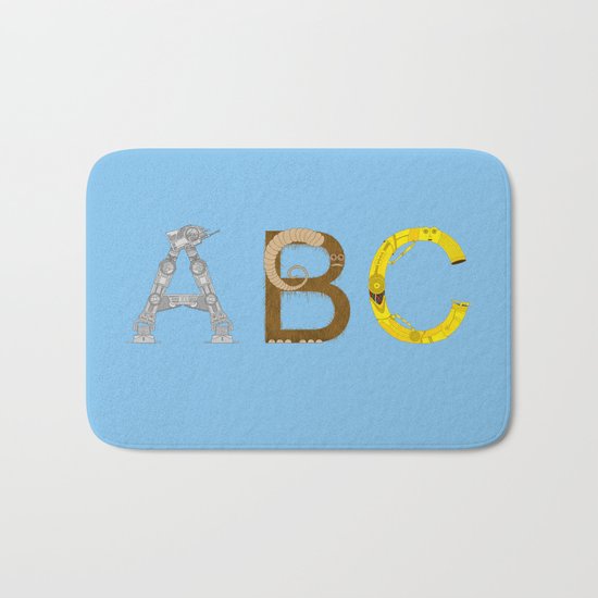 mAY BEE SEE be with you! (blue) Bath Mat