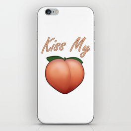 Kiss My Peachy Peach iPhone Skin
