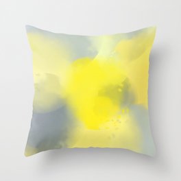 YELLOW AND GREY MODERN ABSTRACT Throw Pillow