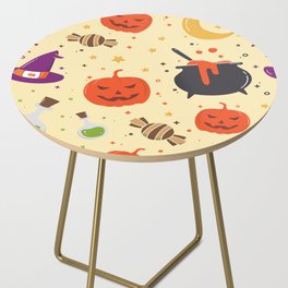 Halloween Pattern Background Side Table