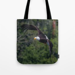 Bald Eagle in Flight Tote Bag