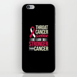 Head and Neck Throat Cancer Ribbon Survivor iPhone Skin