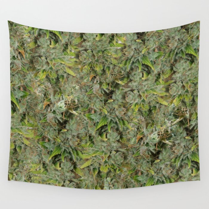 cannabis bud, marijuana macro Wall Tapestry