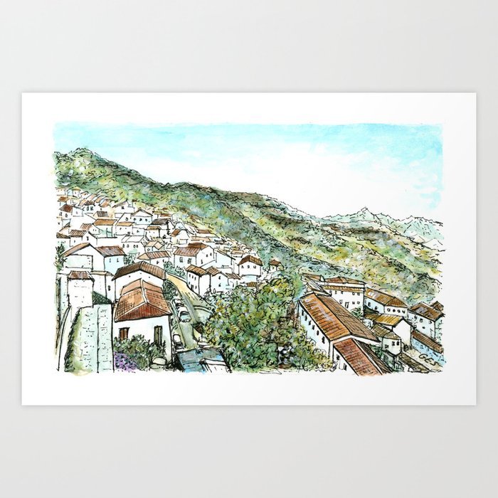 Zahara De La Sierra Spain Art Print - 