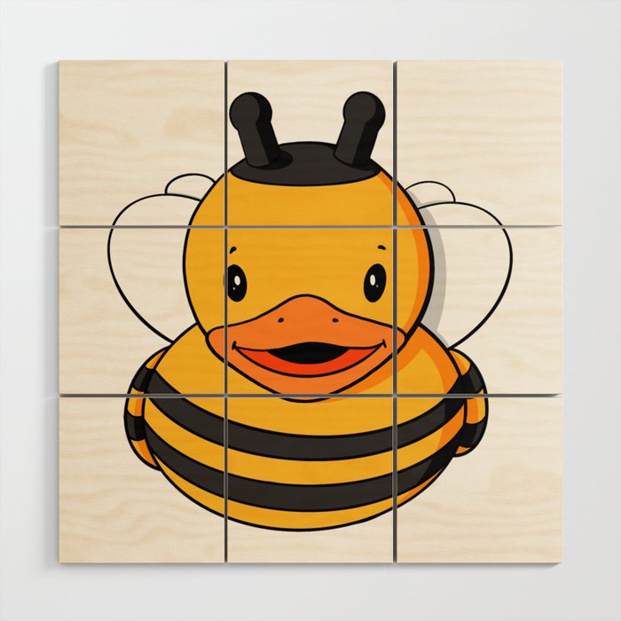 Bumblebee Rubber Duck Wood Wall Art