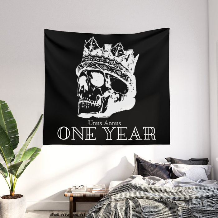 One Year Unus Annus Wall Tapestry by BingoChamp Society6