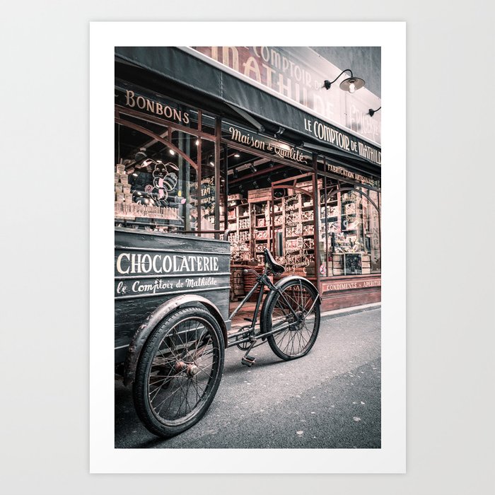 Living Room Decoration Gift Paris Chocolate Art Vintage Art Print By Fodeo Society6